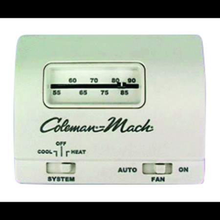 COLEMAN-MACH Coleman-Mach 70-8890 Wall-Mount Analog Thermostat 7330B3441 - Heat/Cool, White 7330B3441